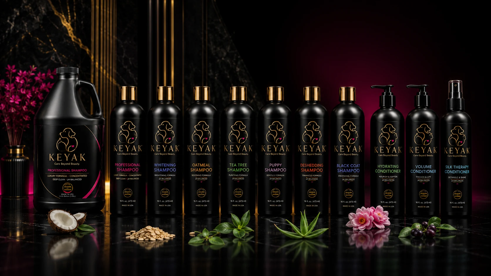 KEYAK professional shampoo and conditioner collection