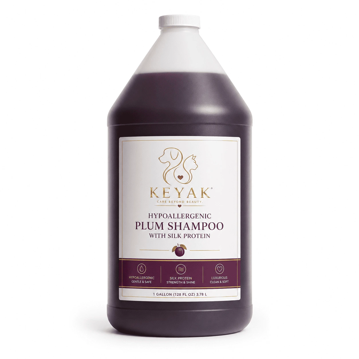 Hypoallergenic plum Shampoo with Silk protein